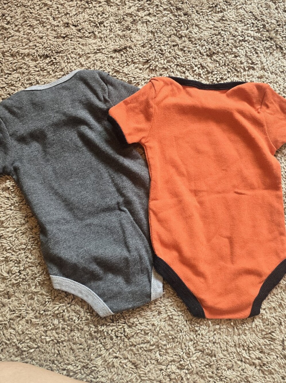 Harley-Davidson Infant Baby Boys 2-Pack Creeper Set Orange Grey 6-9M - Picture 6 of 6